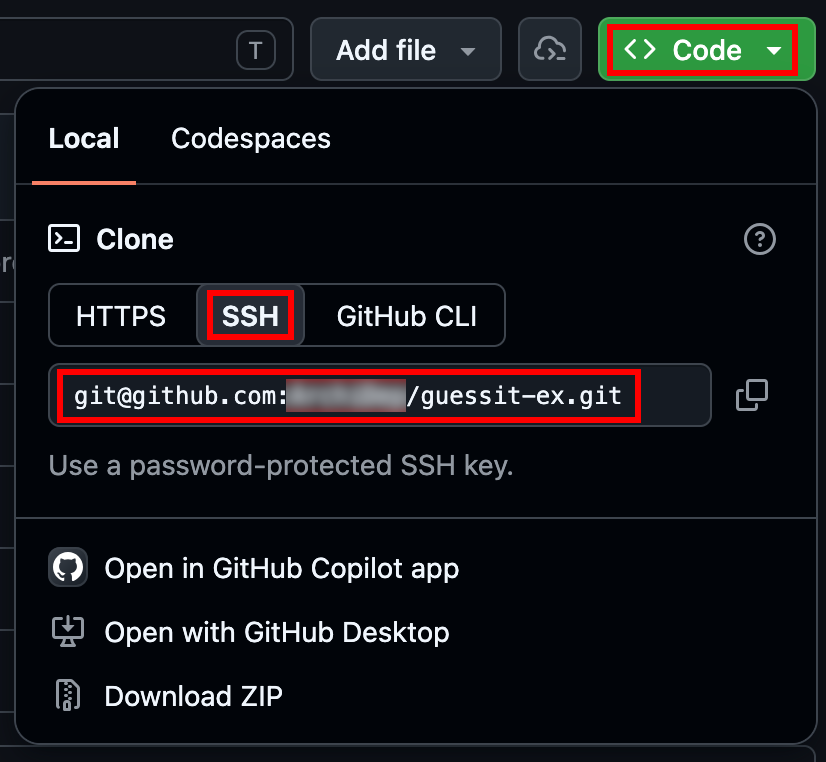 GitHub clone with SSH URL