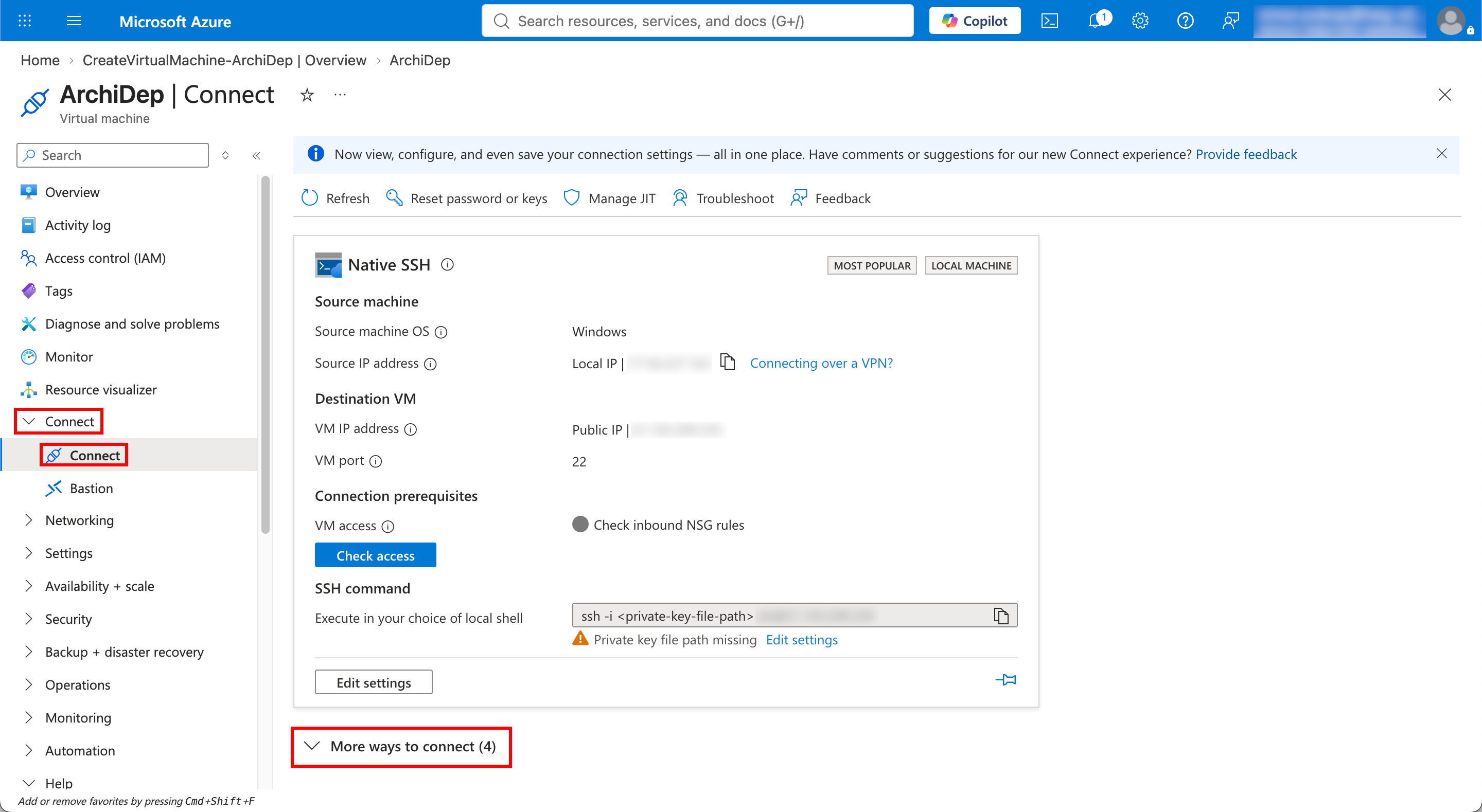 Azure: Connect