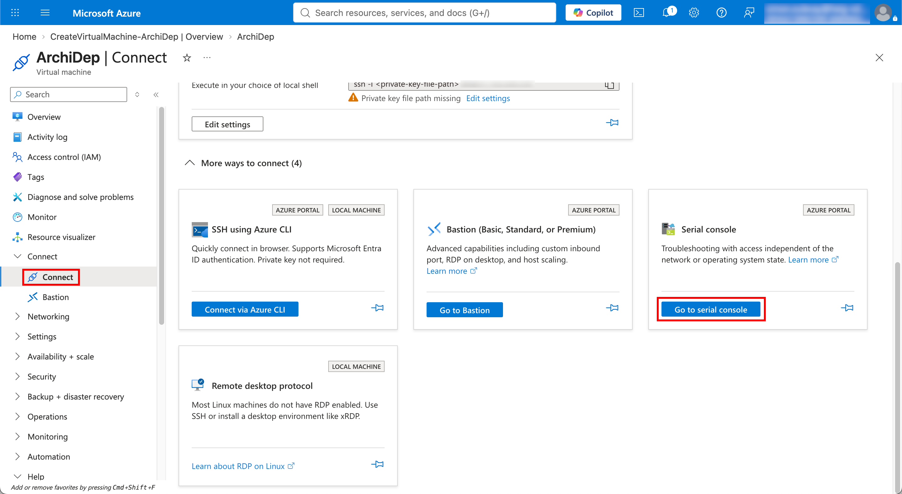Azure: More ways to connect