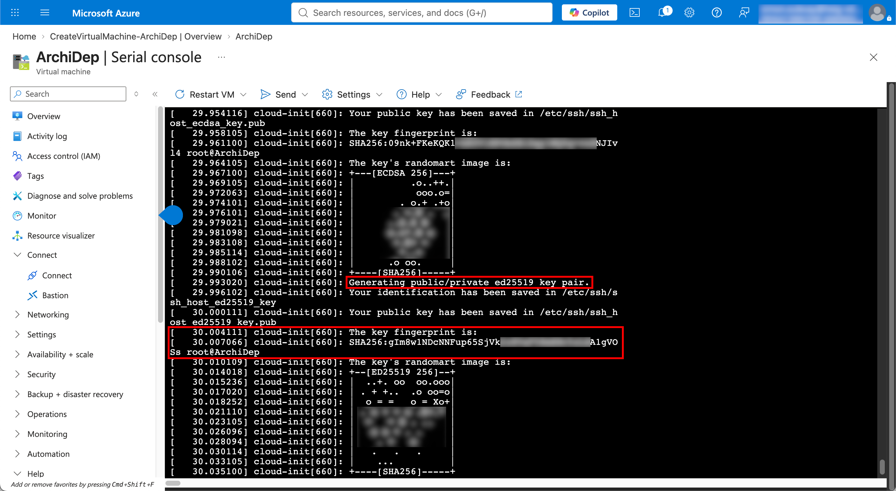 Azure: Serial console