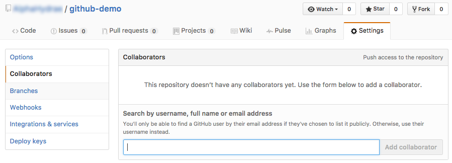 GitHub collaborators