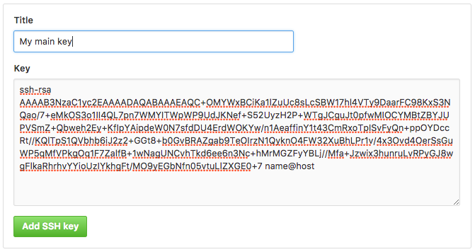 GitHub SSH key creation