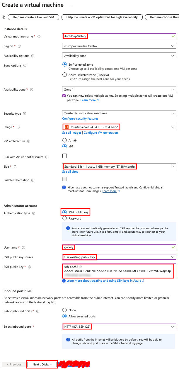 Gallery virtual machine