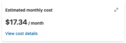 Azure: VM Estimated monthly cost
