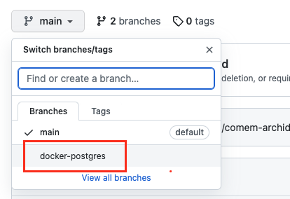 Check branch is on GitHub