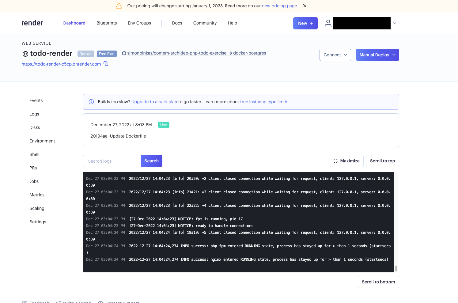 Render Environment Variables