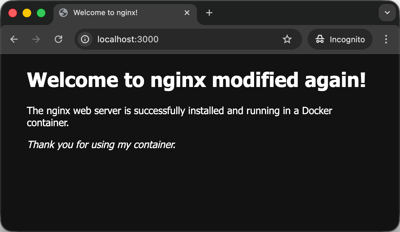 Docker nginx bind mount modified
again