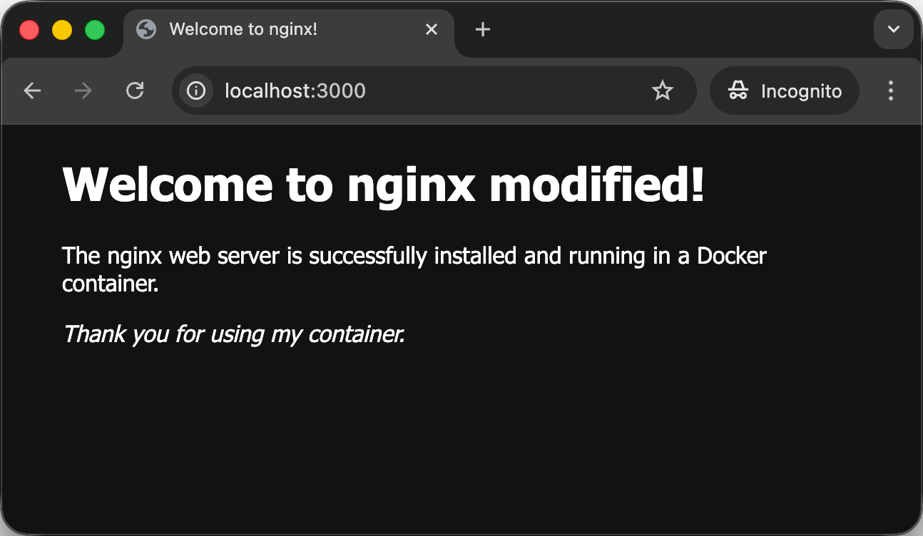 Docker nginx bind mount
modified